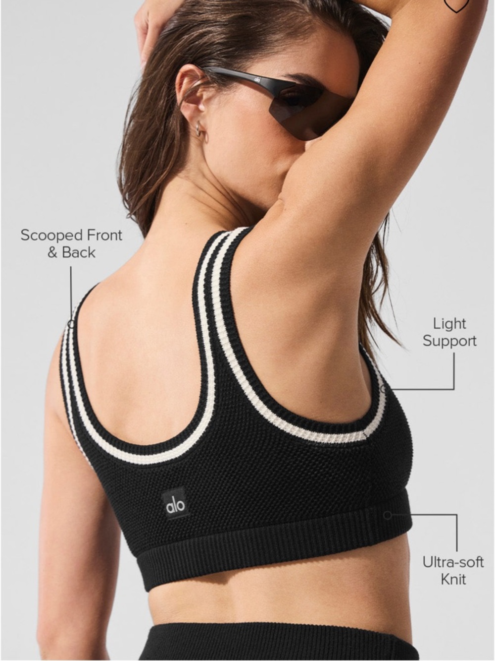Alo Tennis Club Sweater Knit Bra